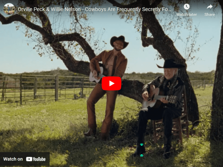 orville peck and willie nelson cowboys are secretly frequently fond of each other